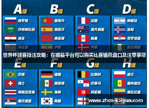 世界杯球赛投注攻略：在哪些平台可以购买比赛输赢盘口及注意事项