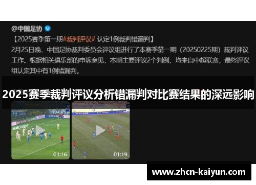 2025赛季裁判评议分析错漏判对比赛结果的深远影响